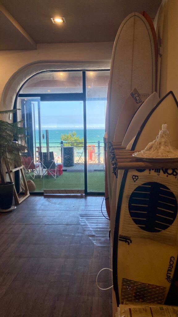 在釜山体验冲浪